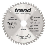 Trend Wood Circular Craft Combination Saw Blade 210mm x 30mm x 48T CSB/21048