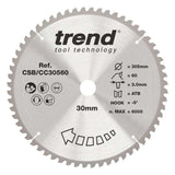Trend Wood Mitre Craft Crosscut Saw Blade 305mm x 30mm x 60T CSB/CC30560