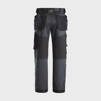 Snickers AllroundWork Stretch Loose Fit Trousers with Holster Pockets Steel Grey - 32" Leg 33" Waist 62515804048