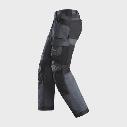 Snickers AllroundWork Stretch Loose Fit Trousers with Holster Pockets Steel Grey - 32" Leg 33" Waist 62515804048