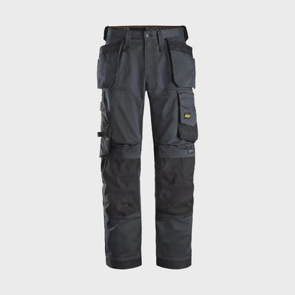 Snickers AllroundWork Stretch Trousers with Holster Pockets Black - 32" Leg 35" Waist 62410404050