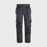 Snickers AllroundWork Stretch Loose Fit Trousers with Holster Pockets Steel Grey - 32" Leg 35" Waist 62515804050