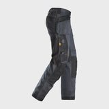Snickers AllroundWork Stretch Loose Fit Trousers with Holster Pockets Steel Grey - 32" Leg 35" Waist 62515804050