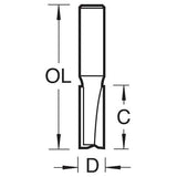 Trend Two Flute Cutter 11mm Dia. X 25mm Cut 3/7X1/2TC