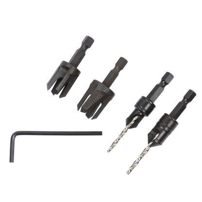 Trend Snappy 4 Piece Set Countersink & Plug cutter Set SNAP/PC/A