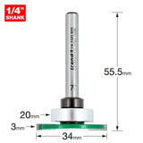 Trend 3mm Cut x 7mm Depth Weatherseal Groover C213AX1/4TC