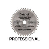 Trend 160mm x 48 Teeth x 20mm Fine Trim Saw PLUNGE Professional SAW Blade FT/160X48X20A