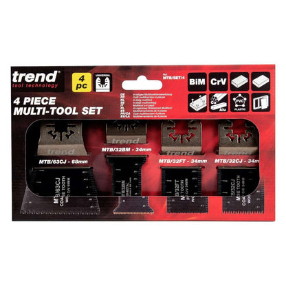 Trend High-performance Universal Multi-Tool Blade Set 4pc MTB/SET/4