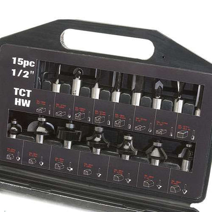 Trend 15 Piece 1/2in shank TCT Router Cutter Set SET/SS9X1/2TC