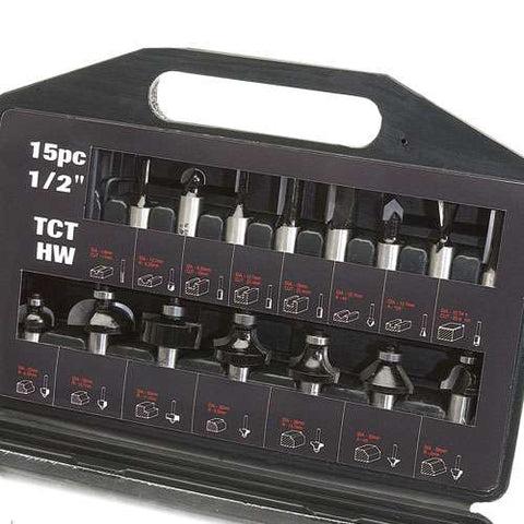 Trend 15 Piece 1/2in shank TCT Router Cutter Set SET/SS9X1/2TC
