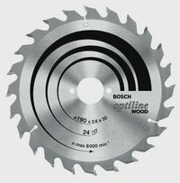 Bosch 190mm 12T Wood Circular Saw Blade Optiline 190mm x 30mm x 12T 2608641187