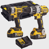 Dewalt 18V XR Brushless (DCD996 + DCF850) Twin Pack With 2 x 5.0Ah Batteries Charger In Case