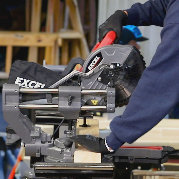Excel 8.5" 216mm Mitre Saw Large Base 1500W/240V with Laser & Leg Stand