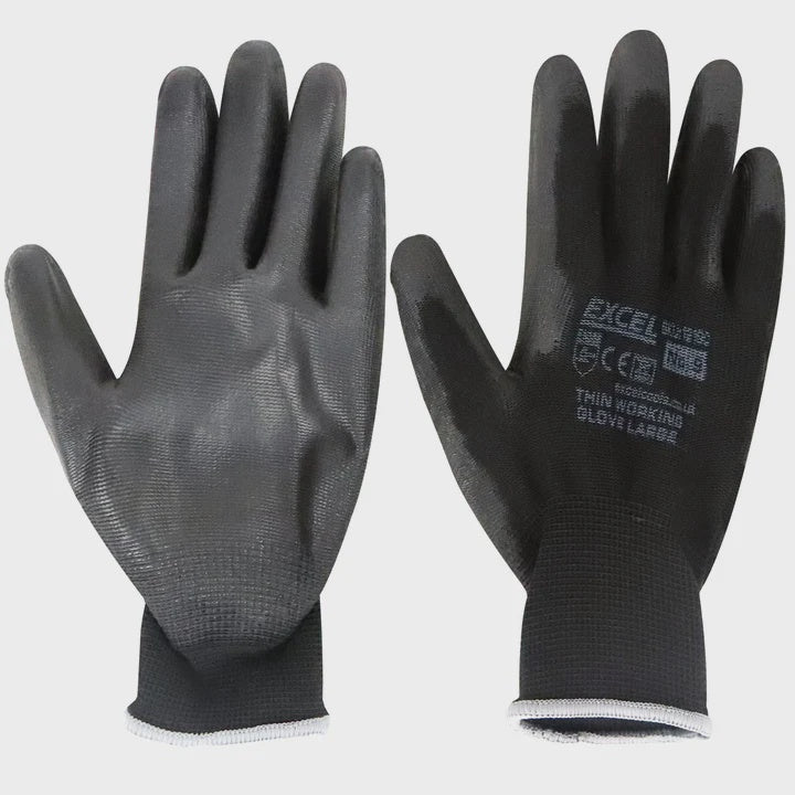 Excel Durable Grip Working Gloves Black Size L Pack of 48
