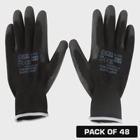 Excel Durable Grip Working Gloves Black Size L Pack of 48
