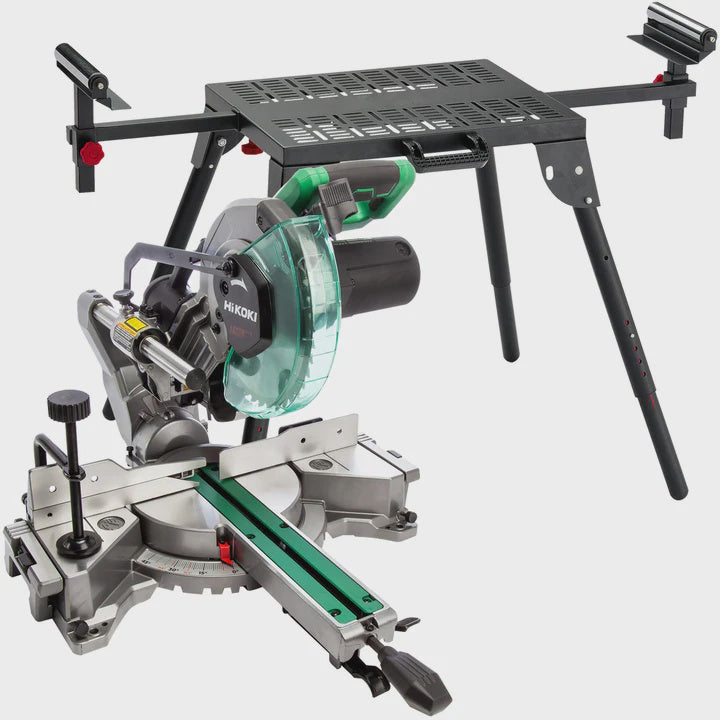 HiKOKI C8FSHGJ1Z Slide Compound Mitre Saw 216mm 230V with Universal Workbench Stand