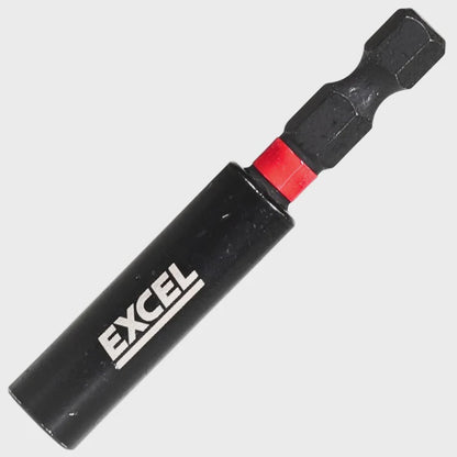 Excel 60mm Magnetic Impact Bit Holder with Blister Card Pack of 5