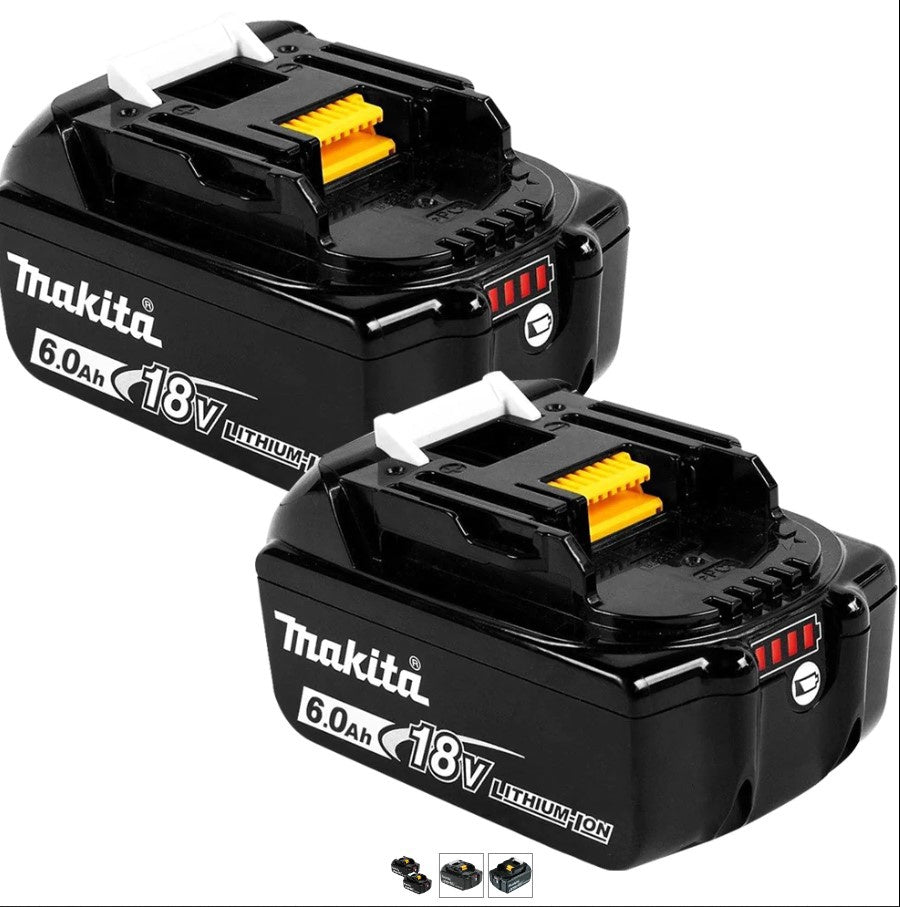 Makita BL1860B 18V LXT Li-ion 6.0Ah Genuine Battery 197422-4 Twin Pack