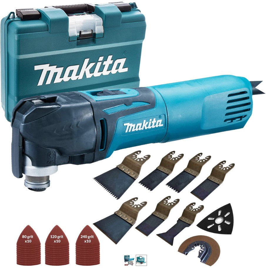 Makita TM3010CK 110V Oscillating Multi-Tool Quick Change Blade with 39 Piece Accessories Set