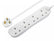 Masterplug Extension Lead 240V 4-Gang 13A White 5m MSTBFG5