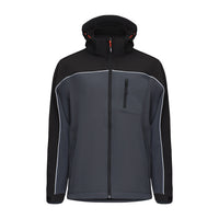 Timco Softshell Jacket Waterproof 4-way Stretch Fabric Grey/Black Medium SSJ1201M