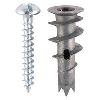 Timco 31.5mm Metal Speed Plug with Zinc Plated Screw (75/Bag) TBAZSB