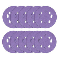 Trend Zirconium Random Orbital 8-Hole Sanding Disc 10pc 125mm 80 grit AB/125/80Z